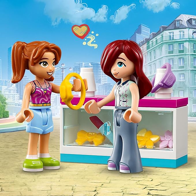 LEGO 42608 Friends Mini-Boutique, 2 Spielfiguren, modische Accessoires