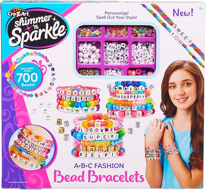 Cra-Z-Art Shimmer ’N Sparkle DIY ABC Fashion Beads Small