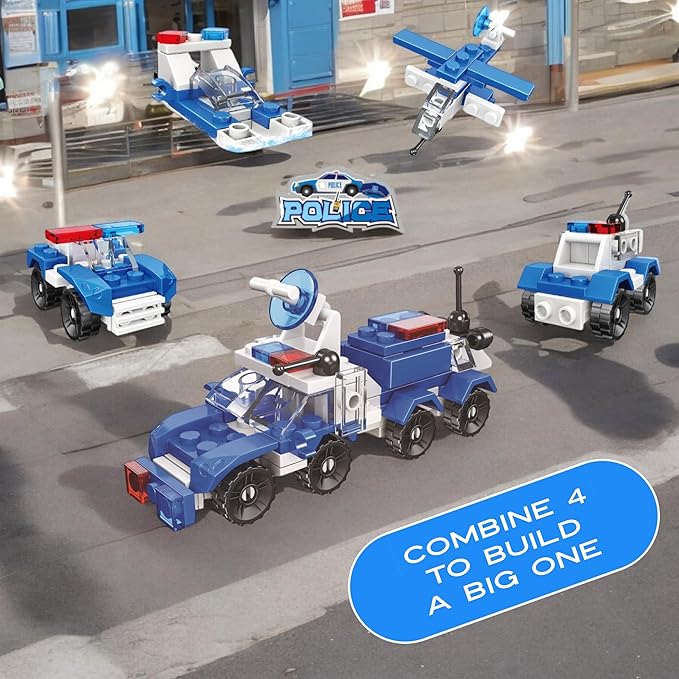 Mini 16 Car Building Blocks Compatible with Lego Party Favors for Kids, Prizes for Kids Classroom, Goodie Bag Fillers