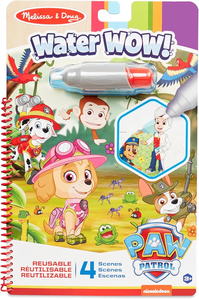 Melissa & Doug PAW Patrol Water Wow! Skye Water Reveal Travel Book Activity Pad | 3+ | Gift for Boy or Girl