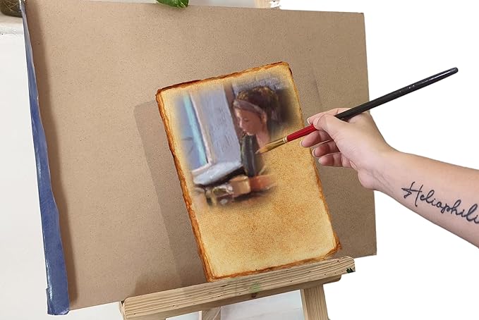 50 Pack Cotton Watercolor Paper with Deckle Edge 200 GSM Rough Textured Watercolor Paper for Writing Anique