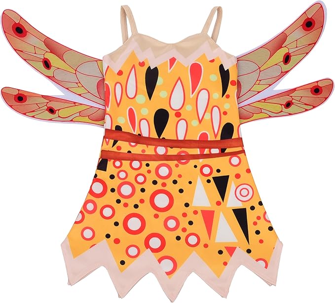 Lito Angels Girls Costume Fairy Fancy Dress Up Halloween Party Outfit with Wings