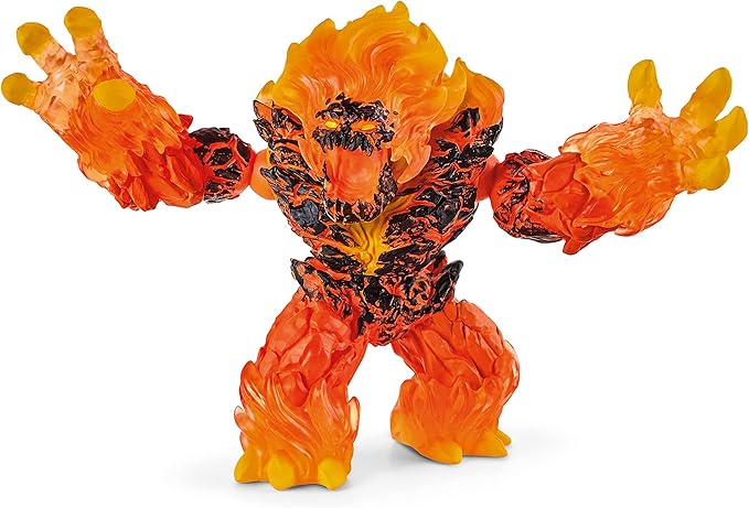 Schleich Eldrador Creatures Mythical Lava Monster - Firey Lava World Posable Lava Smasher Fantasy Action Figure with Posable Arms and Jaw, Highly Durable Toy for Boys and Girls, Gift for Kids Ages 7+