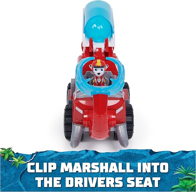 PAW Patrol Jungle Pups, Marshall Elephant Firetruck with Projectile Launcher, Toy Truck with Action Figure, Kids Toys for Boys & Girls Ages 3 and Up