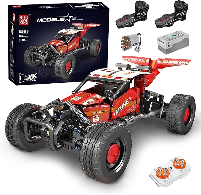 Mould King 18019 RC Off-Road Building Car Toys, 708 Pieces Building Blocks Hurricane Climbing Car Model with Motors, Romote Control Off-Road Car for Kids Age 8+/Adult