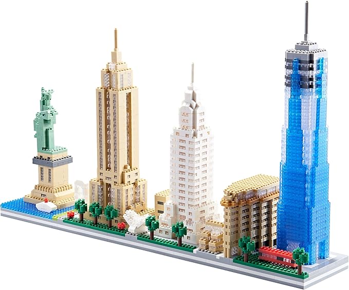 City Architecture New York Micro Mini Blocks Skylines Collection Building Set for Adults NYC Skyline Model Kit for Kids Age of 14+ 3452 Pieces Bricks