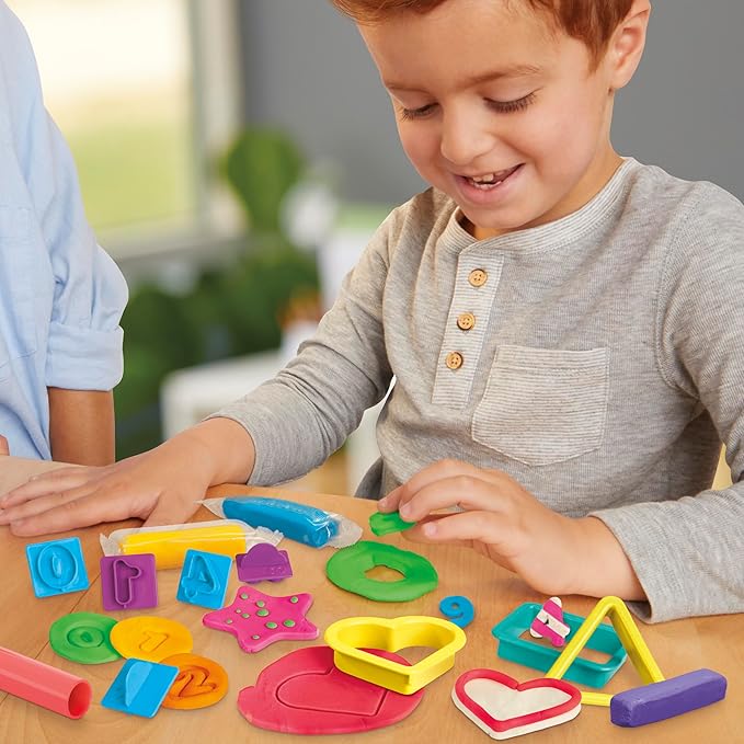 Play-Doh Numbers and Shapes Playset with 17 Tools & 20 Compound Sticks, Kids Arts & Crafts, Preschool Toys, Easter Gifts for Girls & Boys, Ages 3+