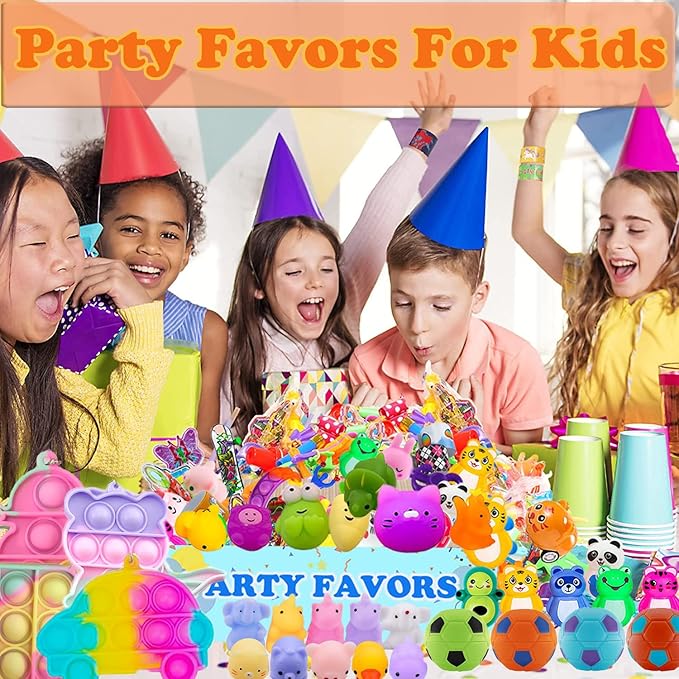 YOAUSHY 117 Pcs Party Favors for Kids, Treasure Box Toys for Classroom, Prizes Box Toys Classroom, Goodie Bags Stuffer Pinata Fillers, Treasure Chest Toys