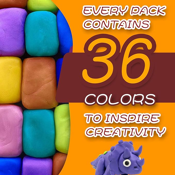 Modeling Clay Kit,DIY Creative Air Dry Clay for Kids,36Colors Ultra Light Magic Clays,with Tools,Fruit Models,Animal Accessories for Art Crafts,Non-Toxic,Non-Stick,Ideal Clay Kits Gift for Girls Boys