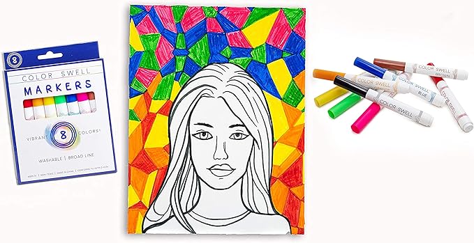 Color Swell Washable Bulk Markers 10 Boxes of 8 Vibrant Colors Are Perfect for Teachers, Kids, Parties, and Classrooms