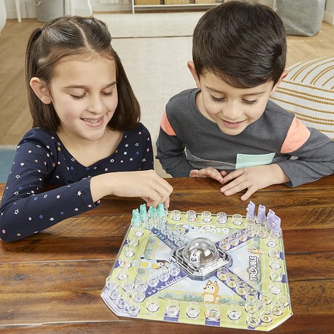 Hasbro Gaming Trouble Bluey Edition Game | Family Board Games | Kids Play as Bluey, Bingo, Bandit or Chilli | Easter Gifts for Girls & Boys | 2-4 Players | Ages 5+ (Amazon Exclusive)