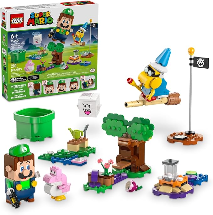 LEGO Super Mario Super Mario Adventures with Interactive Luigi Toy - Building Toys for Kids, Boys & Girls, Ages 6+ - Nintendo Birthday Gift Idea with 4 Figures - 71440