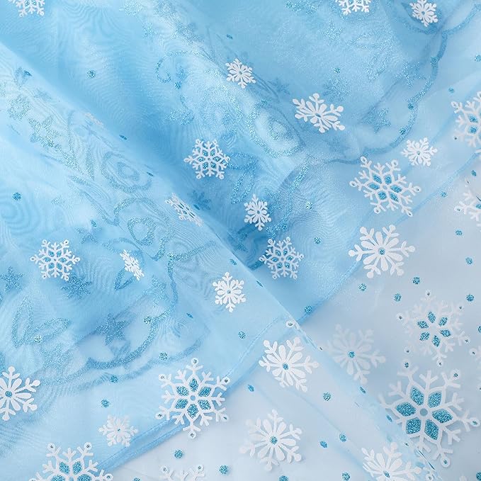 Elsa Costume for Girls 3-10 - Elsa Dress with Accessories - Princess Dress Up Clothes for Various Holiday Parties