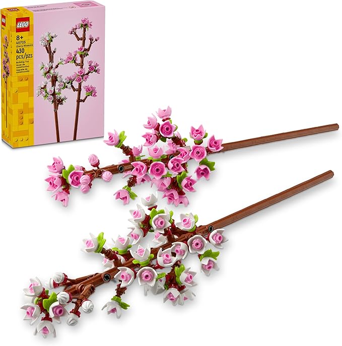 LEGO Cherry Blossom - Building Toy for Kids, Girls & Boys, Ages 8+ - Artificial Cherry Blossom Decor for Home & Display - Gift for Valentines Day for Her & Him - 40725