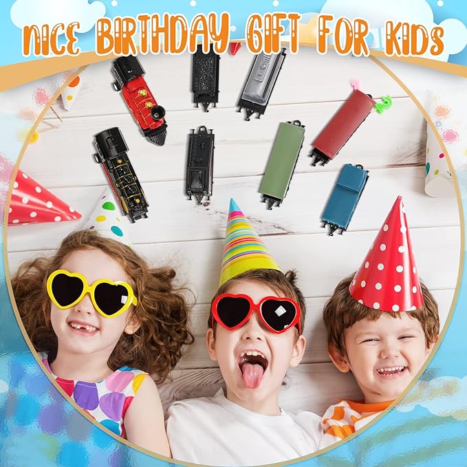 Hanaive 2 Sets Train Toys Small Alloy Retro Simulation Steam Pull Back Train Model Diecast Locomotive for Boys Girls Birthday Party Favor Classroom School Reward Gifts