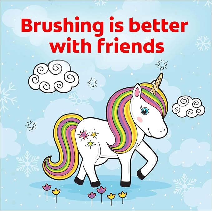Colgate Kids Battery Powered Toothbrush, Unicorn, Extra Soft Toothbrush, Ages 3 and Up, 2 Pack