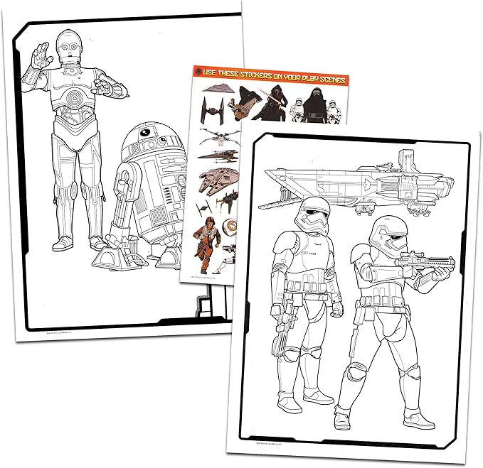 Star Wars Coloring Books for Kids Bundle with 5 Mandalorian Star Wars Books with Games, Coloring Activities, Mazes, Puzzles, Stickers, Posters, More