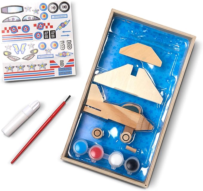 Melissa & Doug Decorate-Your-Own Wooden Plane Craft Kit