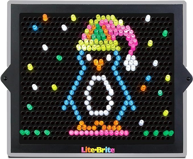 Lite Brite Ultimate Value Retro Toy, 12 Seasonal Templates, Peg Pouch, Amazon Exclusive, Light up Creative Activity Toy, Educational Stem, Gift for Girls and Boys, Ages 4+