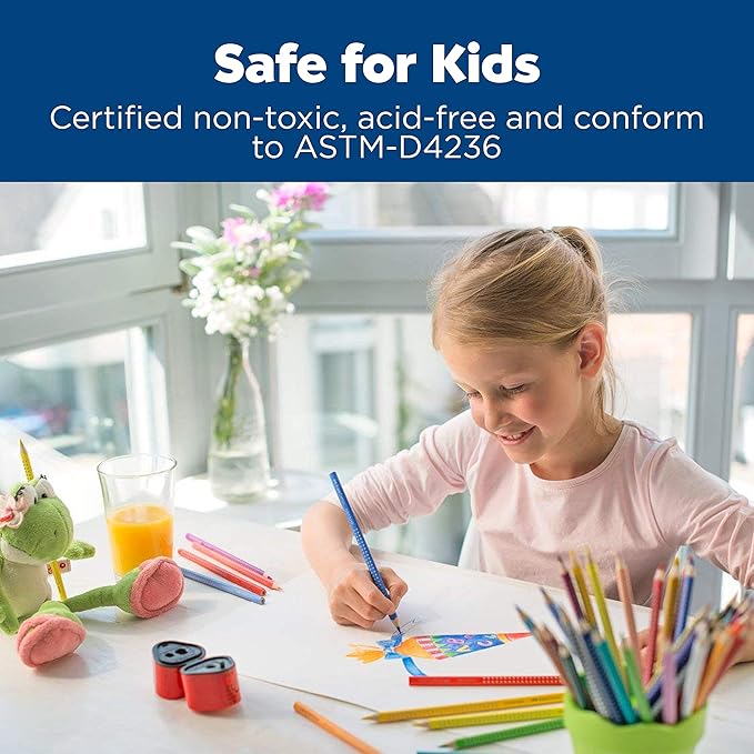 Faber-Castell Grip Watercolor EcoPencils: 12 Watercolor Pencils with Brush, Watercolor and Colored Pencil Set, Art Supplies for Kids