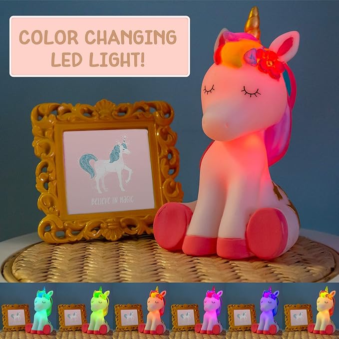 Story Magic Paint Your Own Light-Up Unicorn by Horizon Group USA, Paintable, Batteries Required, Color-Change, LED Night Light