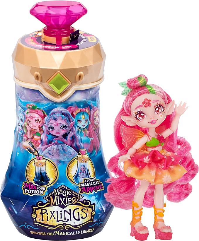 Magic Mixies Pixlings. Faye The Fairy Pixling. Create and Mix A Magic Potion That Magically Reveals A Beautiful 6.5" Pixling Doll Inside A Potion Bottle! Who Will You Magically Create?