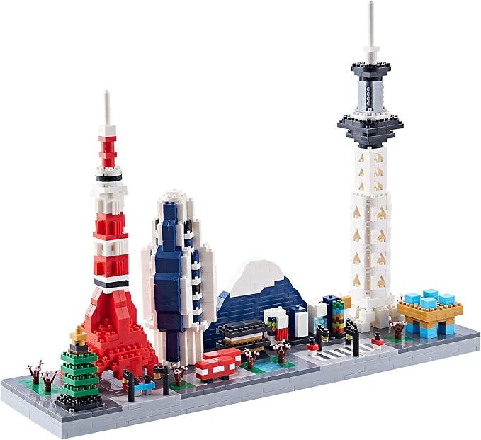 Architecture Sets Micro Mini Blocks Japan Tokyo Skylines Building Kit Famous Landmark Collection Model Set for Adults 1880 Pieces