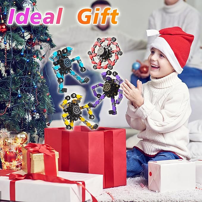 Valentines Dday Stcoking Stuffer Gifts Fidget Spinners for Kids and Adults Stress Relief Sensory Fidget Toys for Boys and Girls Fingertip Gyros for ADHD Autism for Kids 2 Pcs