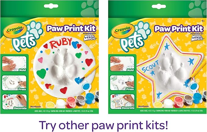 Crayola Pets Paw Print Keepsake Kit, Moon Craft Kit, Gifts for Pet Lovers