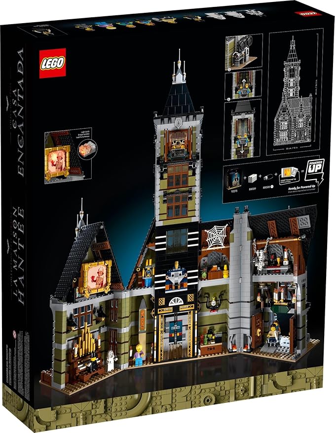 LEGO Icons Haunted House Building Set, Creative Craft for Adults and Family, Haunted House DIY Project to Build Together, Includes 10 Minifigures, 10273