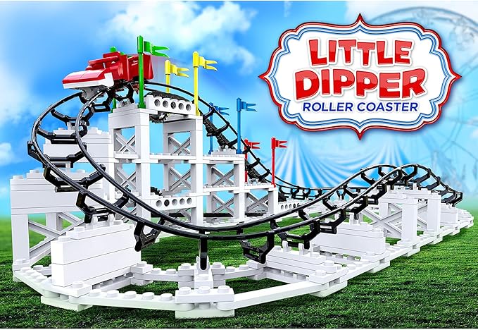 Little Dipper - 324 Pcs, Building Brick Set, Gravity Powered Roller Coaster Model, Promotes STEM Learning