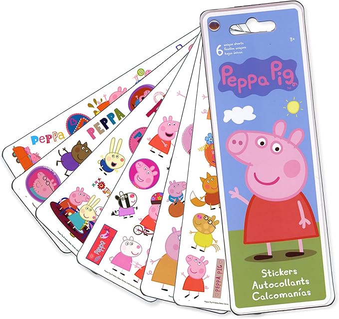 Peppa Stickers Activity Set - Bundle Includes Peppa Pig Stickers Flip Pack, Peppa Reward Stickers, and 2-Sided Door Hanger (Peppa Sticker Activity)