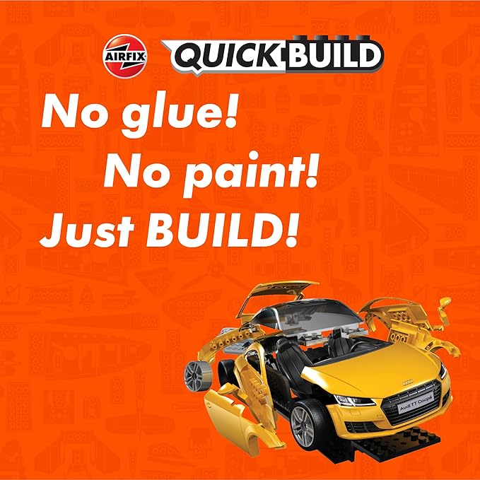 Airfix Quickbuild Audi TT Coupe Yellow Brick Building Model Kit J6034