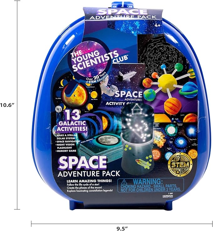Space Adventures Pack, STEM Kit, 13 Educational Activities, Includes Reusable Backpack, Space Navigator, DIY Constellations, Space Card Game & More, Multi (204755)
