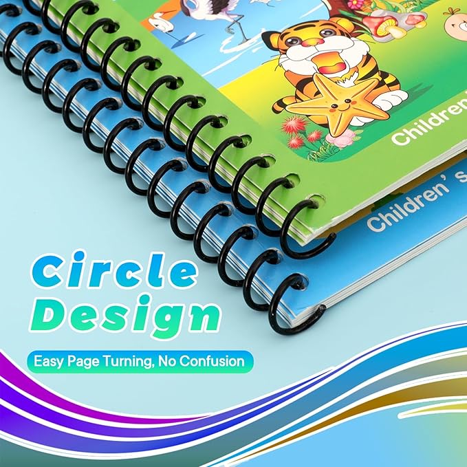 XBagSJ 8 Pack Reusable Water Coloring Books for Toddlers, Paint with Water Books,Mess-Free Coloring Book, Portable Educational Doodle Drawing Toy, Improving Children's Imagination, Color Perception