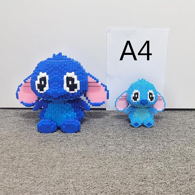 Building Bricks 2000+ Pieces Set - 3D Puzzles Classic Cartoon Characters Building Blocks - Micro Building Block for Boys Girls & Adults (BluePro)