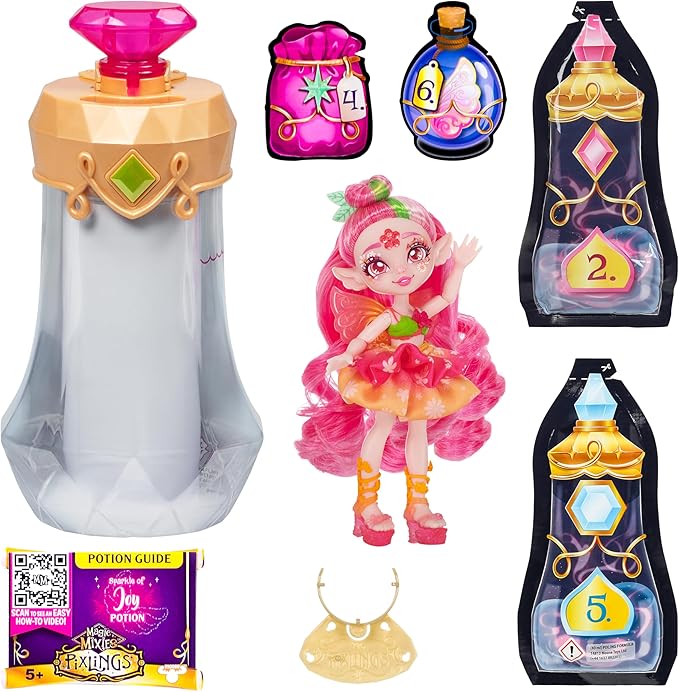 Magic Mixies Pixlings. Faye The Fairy Pixling. Create and Mix A Magic Potion That Magically Reveals A Beautiful 6.5" Pixling Doll Inside A Potion Bottle! Who Will You Magically Create?