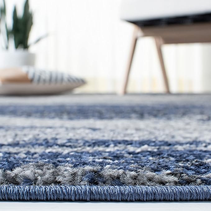 SAFAVIEH Adirondack Collection Accent Rug - 4' x 6', Grey & Blue, Modern Abstract Design, Non-Shedding & Easy Care, Ideal for High Traffic Areas in Entryway, Living Room, Bedroom (ADR112H)