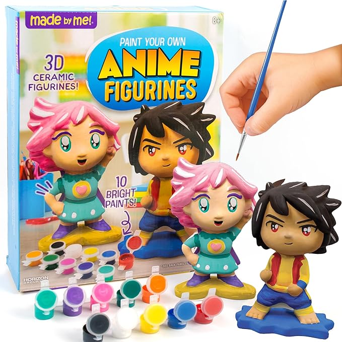 Made By Me Anime Figurines, Arts & Crafts Painting Kit, Small, Multi, 2 Piece