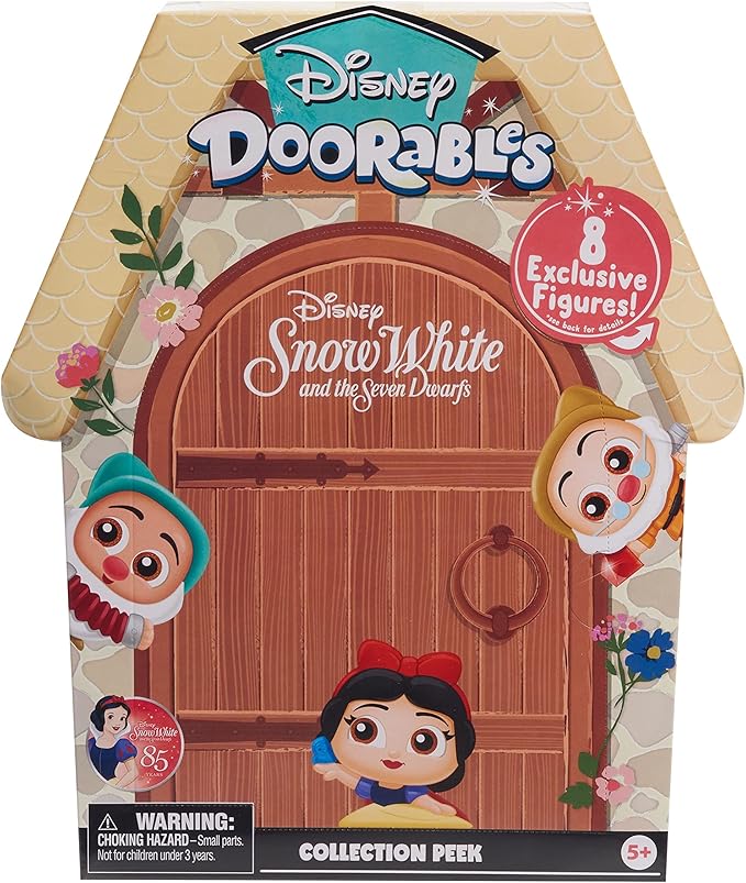 Disney Doorables Snow White Collection Peek, Easter Basket Stuffers, Officially Licensed Kids Toys for Ages 5 Up, Gifts and Presents by Just Play
