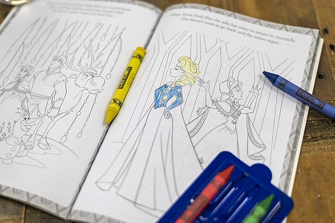 Disney Frozen 2 Elsa and Anna Giant 192-Page Coloring and Activity Book with Over 100 Stickers and a Poster 45820 Bendon