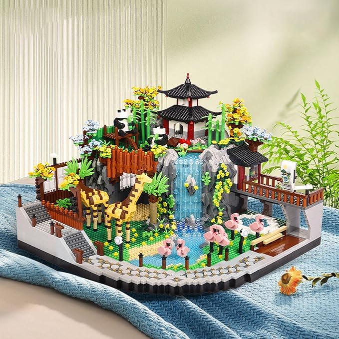 Zoo Building Model Set, 5000 Pcs Zoo Micro Building Toys, Creative Zoological Park Building Model Set, Micro Particle Modular Building House Set, Gift for Adult and Kids (822)