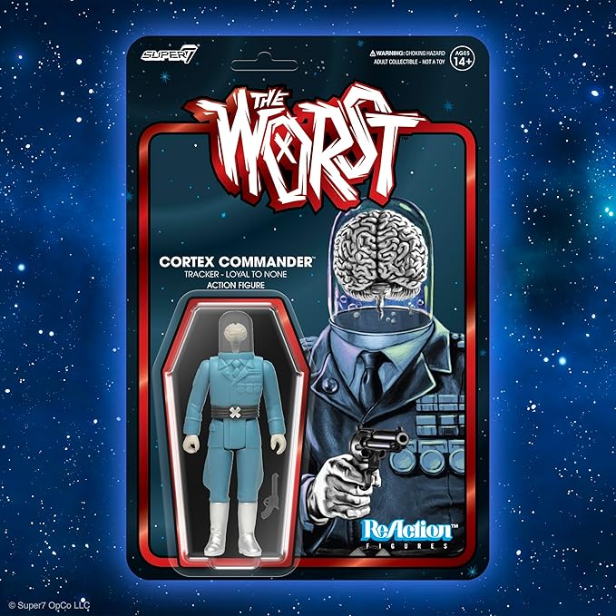 Super7 The Worst Cortex Commander (Scum Squad) - 3.75" The Worst Action Figure with Accessory Collectibles and Retro Toys