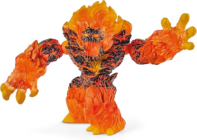 Schleich Eldrador Creatures Mythical Lava Monster - Firey Lava World Posable Lava Smasher Fantasy Action Figure with Posable Arms and Jaw, Highly Durable Toy for Boys and Girls, Gift for Kids Ages 7+