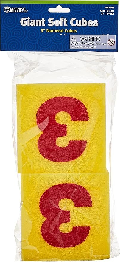 Learning Resources Giant Soft Cubes - Numerals