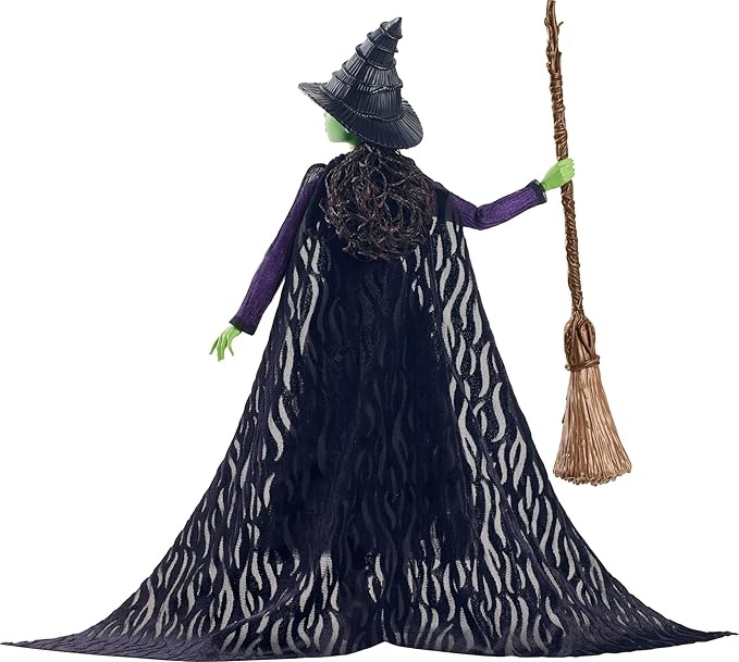 Mattel Universal Wicked Deluxe Elphaba Fashion Doll & Accessories, Movie-Inspired Look with Braided Hair & Posability