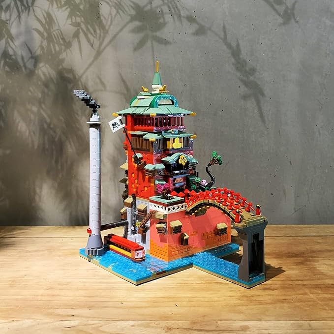 ENJBRICK Janpanese Architecture Street View Building Blocks Set for Adutls,Ideas Temple House Building Kit for Boys and Girls 8-14 Years Up 1826 PCS