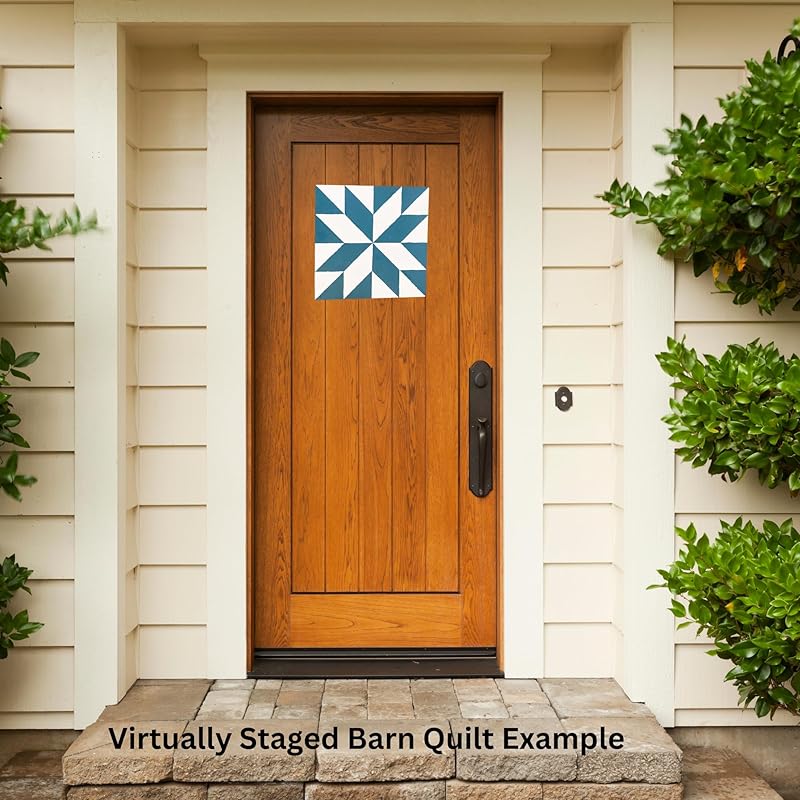 Unfinished Barn Quilt Square Wooden Sign DIY Kit to Paint, Country Decor Canvas Quilts Blocks for Paintind Parties and Home Decor (9 inches, Pumpkin) AVTRBoutique