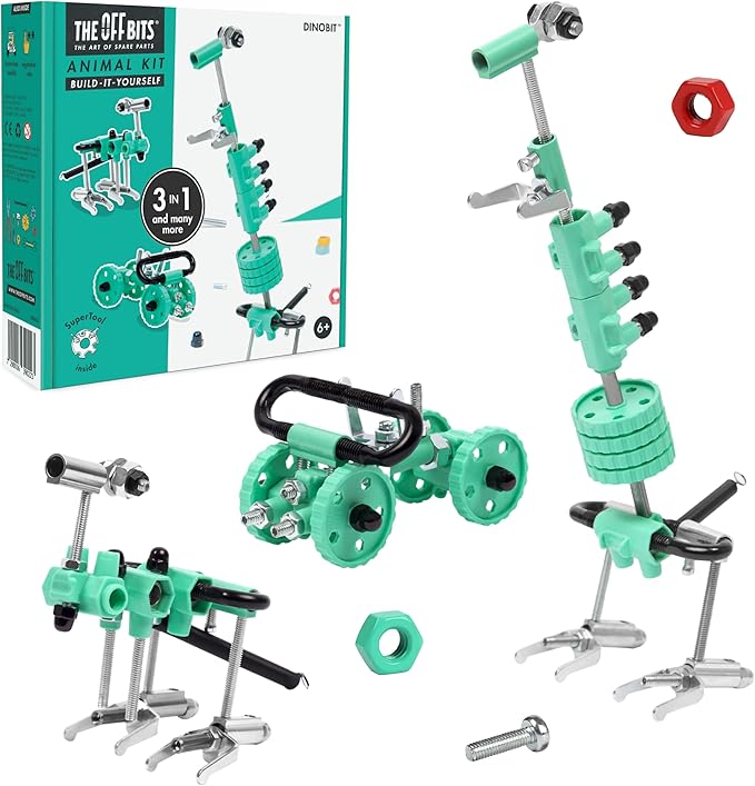 Dino Erector Set, Educational Build Your Own Robot Toy for Kids Ages 6 7 8 9+ Year Old Boys and Girls, Stem Building Toys Engineering Kit, Construction Toys Steam Gifts for Kids