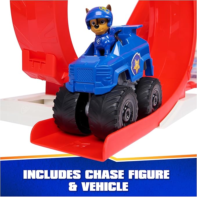 PAW Patrol: Rescue Wheels Super Loop Tower HQ, with Light, Sound, Vehicle Launcher, Chase Action Figure & Toy Truck, Kids Toys for Boys & Girls Age 3+